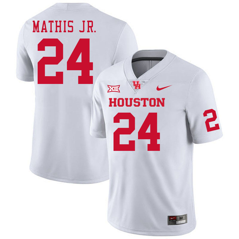 Houston Cougars #24 Tony Mathis Jr. College Football Jerseys Stitched Sale-White